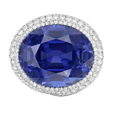Oval Sapphire Gold Cocktail Ring