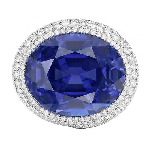Oval Sapphire Gold Cocktail Ring