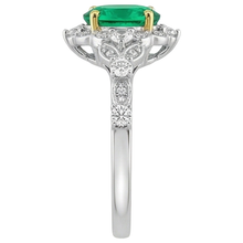 Authentic Fine Emerald Gemstone Ring – profile view