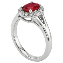 Oval Shape Red Ruby Natural Earth Mined DIAMOND ( NOT LAB GROWN ) Ring 1.20 Carats White Gold 14K