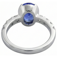 Oval Tanzanite AAA And Natural Earth Mined DIAMOND ( NOT LAB GROWN )s Ring White Gold 4.50 Carat Jewellery