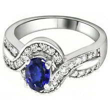 Oval Tanzanite And Round Natural Earth Mined DIAMOND ( NOT LAB GROWN )s 2.50 Carats Wedding Ring Gold 14K