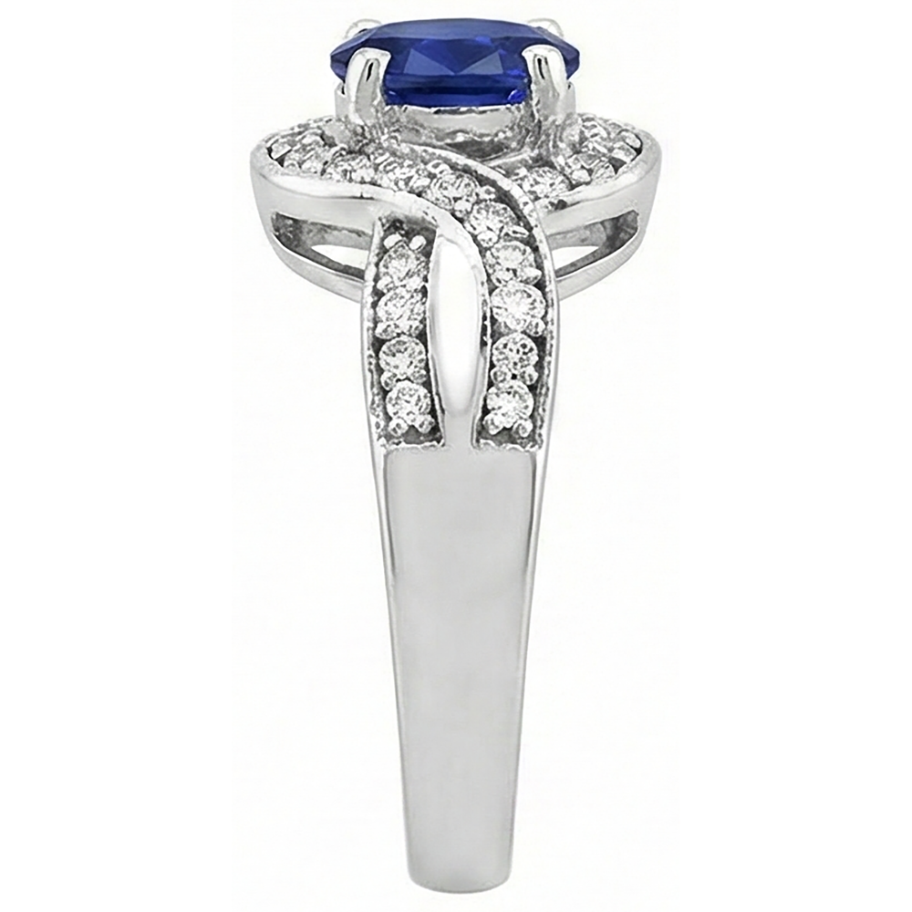 Oval Tanzanite And Round Natural Earth Mined DIAMOND ( NOT LAB GROWN )s 2.50 Carats Wedding Ring Gold 14K