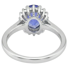 Oval Tanzanite With Natural Earth Mined Diamonds 9 Ct Ring New Gold White 14K