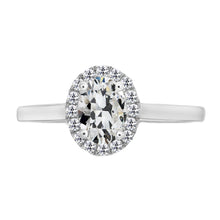 Halo Engagement Ring 14K White Gold with Brilliant Diamond – main view