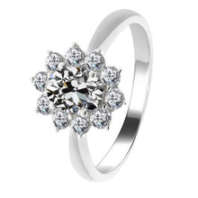 High-End Fine Diamond Halo Engagement Ring 2 ct – main view