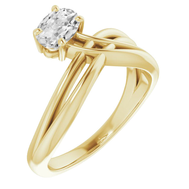 Natural Diamond Solitaire Engagement Ring – main view