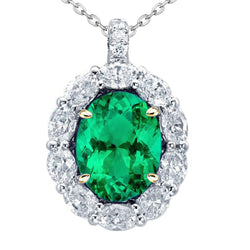 Fine Emerald Stone Pendant Necklace – GIA Certified 5 ct