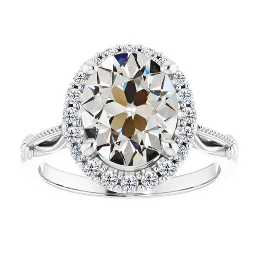 Genuine Brilliant Diamond Halo Setting Ring – main view