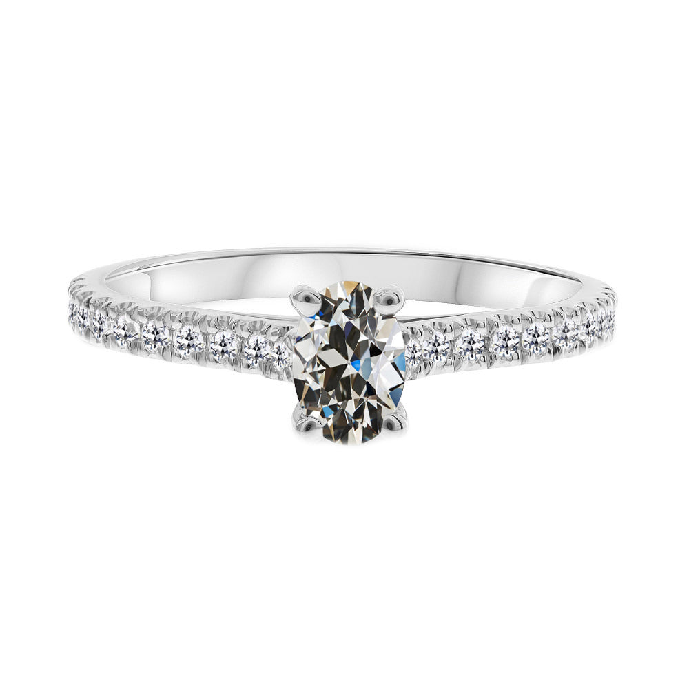 High-End Brilliant Diamond Accent Solitaire Ring 2 ct – main view