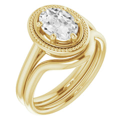 14K Yellow Gold Engagement Ring with Diamond – 3 ct
