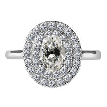 Old Mine Cut Fine Diamond ring in 14K White Gold – main view