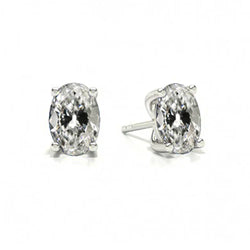 Luxury Brilliant Diamond Drop Earrings – 3 ct 14K White Gold