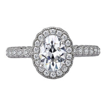 Handmade Fine Diamond Halo Ring 4 ct – main view