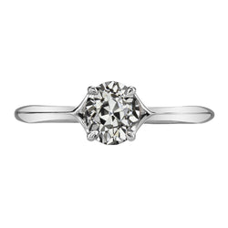Brilliant Diamond Antique Cushion Solitaire Ring 3 ct – 14K