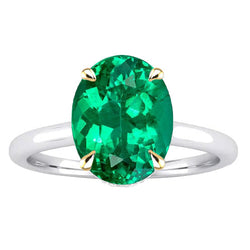 Elegant Gemstone Ring with GIA-Certified Emerald – 4 ct