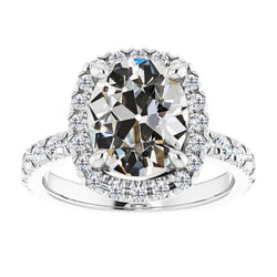 Authentic Antique Cushion Brilliant Diamond Solitaire with Side