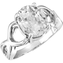 14K White Gold Twisted Shank Diamond Solitaire Engagement Ring 5