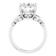 Real Fine Diamond Solitaire Ring – side view