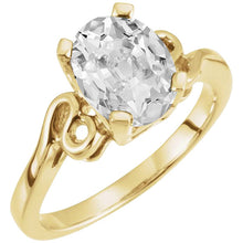 Brilliant Diamond Solitaire Engagement Ring 5-ct 14 Karat Yellow Gold – main view