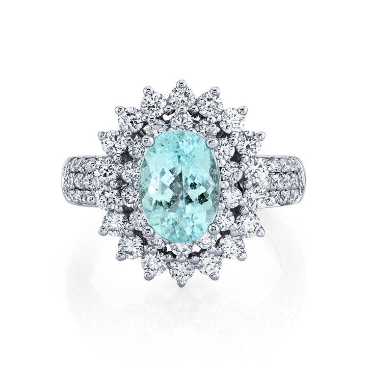 Oval Paraiba Cocktail Ring Sparkle