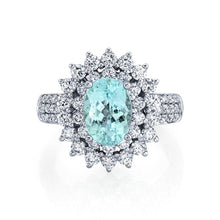 Oval Paraiba Cocktail Ring Sparkle