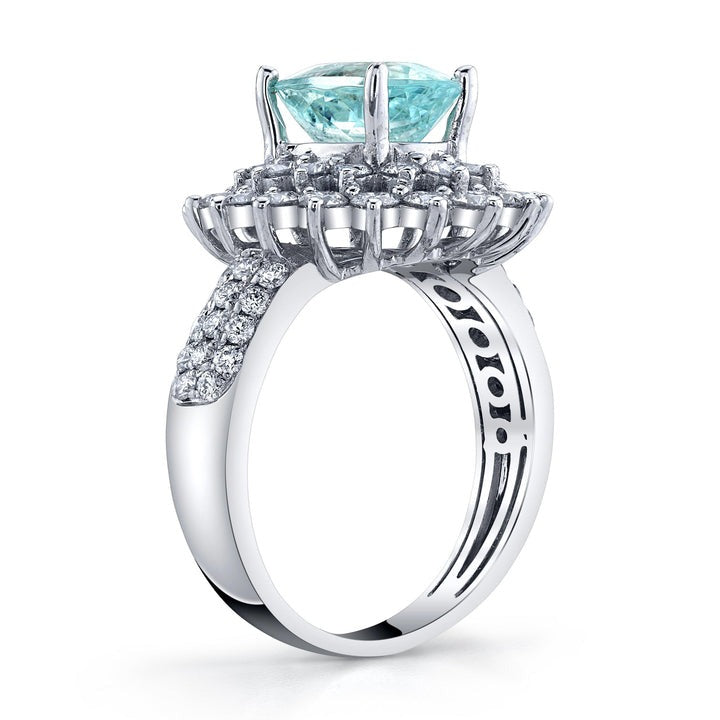 Oval Paraiba Cocktail Ring Sparkle