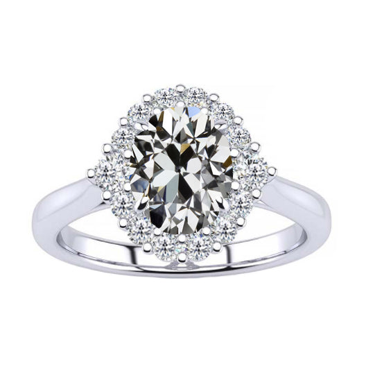Genuine Brilliant Diamond Halo Setting Ring – main view