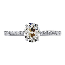 Solitaire with Side Stones 14 Karat White Gold with Diamond – main view