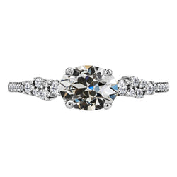 Genuine Diamond Accent Solitaire Ring – 14K White Gold 3 ct