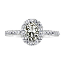 Halo Engagement Ring 14 Karat White Gold with Diamond – main view