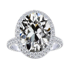 Brilliant Diamond Halo Ring – Anniversary Band 6.50 ct 14 Karat