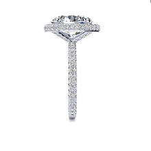 Refined Halo Ring 6.50 ct – side view