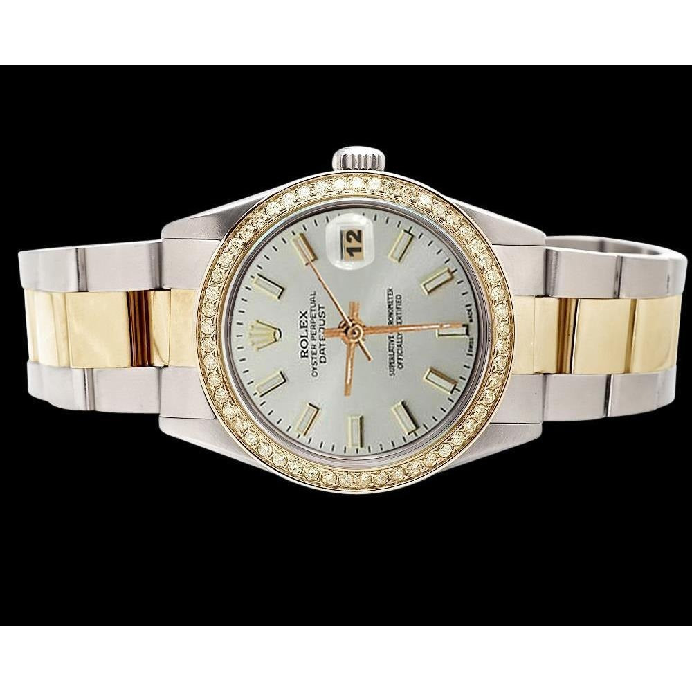 Rolex Watch White Stick Dial Datejust