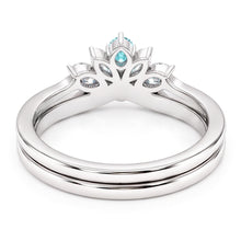 Paraiba Tourmaline & Diamond Crown Band Set