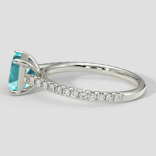 Paraiba Ring Asscher Cut 2 Carats