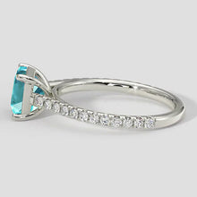 Paraiba Ring Asscher Cut 2 Carats