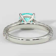 Paraiba Ring Round Cut 1.75 Carats