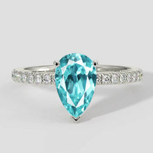 Paraiba Tourmaline 2 Carats Engagement Ring