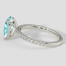 Paraiba Tourmaline 2 Carats Engagement Ring