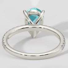 Paraiba Tourmaline 2 Carats Engagement Ring