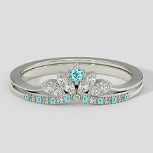 Paraiba Tourmaline & Diamond Crown Band Set