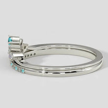 Paraiba Tourmaline & Diamond Crown Band Set