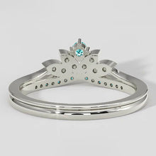 Paraiba Tourmaline & Diamond Crown Band Set