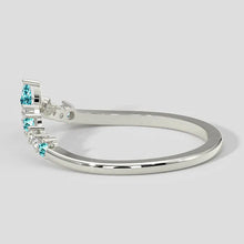 Paraiba Tourmaline & Diamond Wishbone Ring