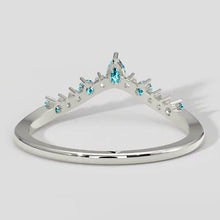 Paraiba Tourmaline & Diamond Wishbone Ring