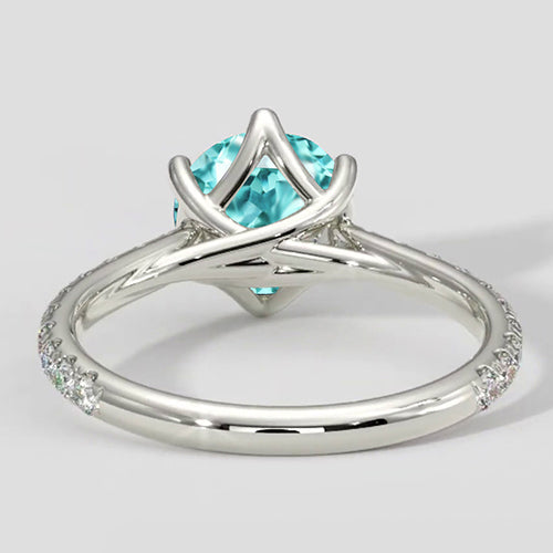 Paraiba Ring 2.50ct Round Cut