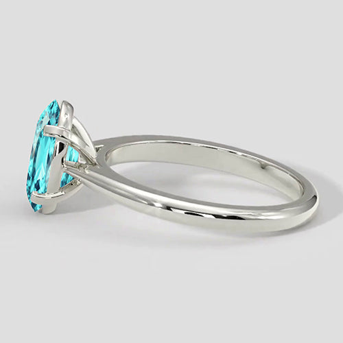 Paraiba Tourmaline Four-Prong Oval Cut