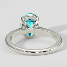 Paraiba Tourmaline Four-Prong Oval Cut