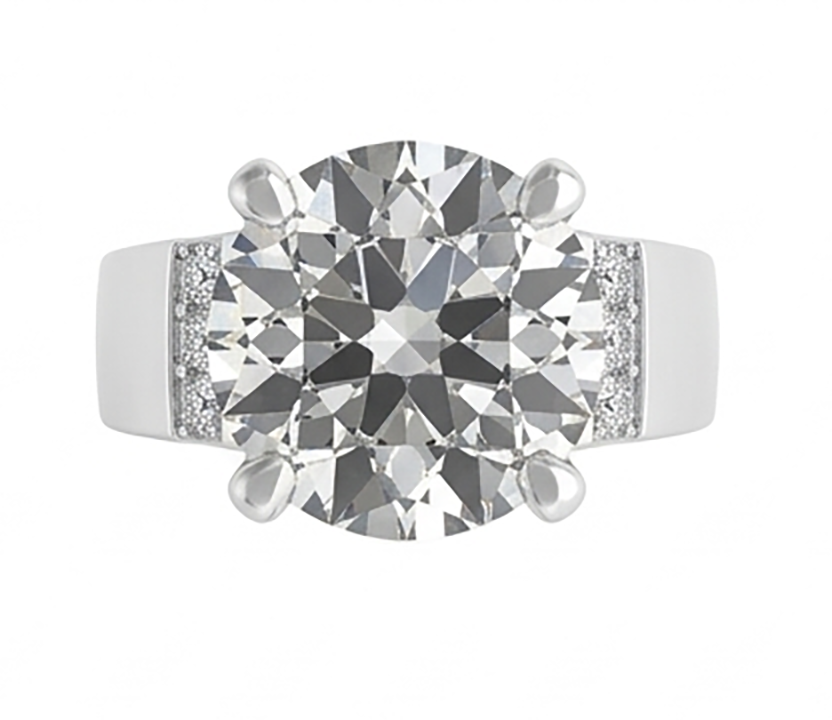 Pavé Diamond Mens Ring 2 ct – 10K White Gold